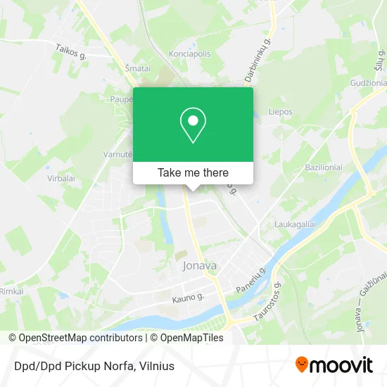 Карта Dpd/Dpd Pickup Norfa