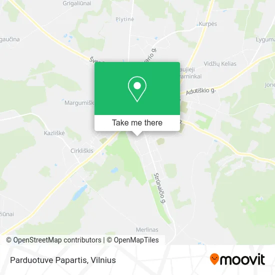 Карта Parduotuve Papartis