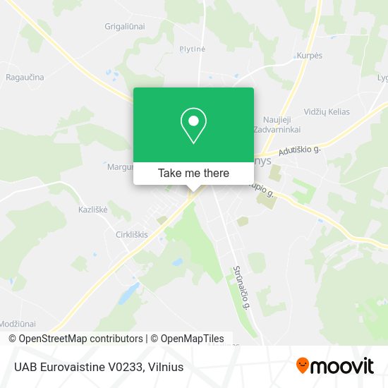 Карта UAB Eurovaistine V0233