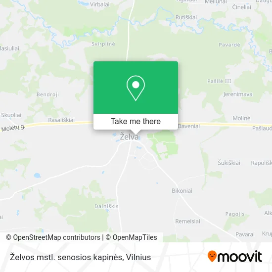 Карта Želvos mstl. senosios kapinės