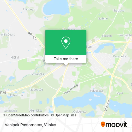 Карта Venipak Pastomatas