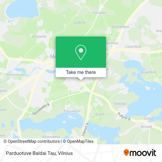Карта Parduotuve Baldai Tau