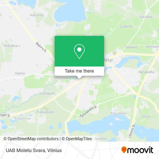 Карта UAB Moletu Svara