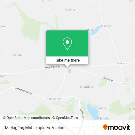 Карта Mielagėnų Mstl. kapinės