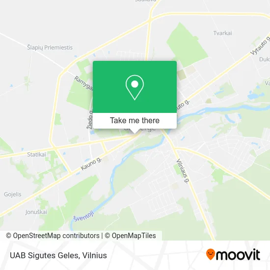 Карта UAB Sigutes Geles
