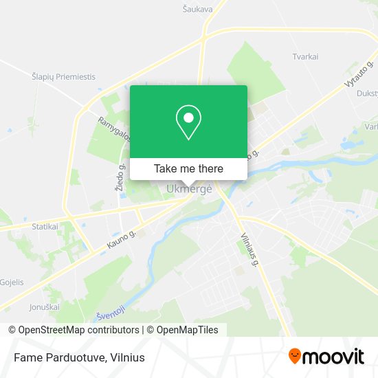 Карта Fame Parduotuve