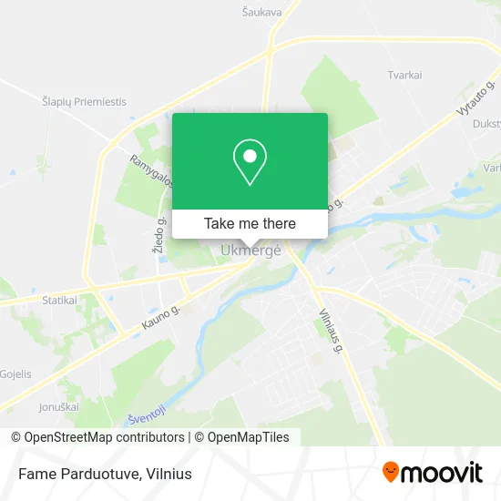 Fame Parduotuve map
