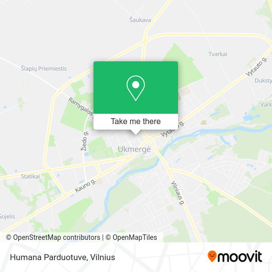Карта Humana Parduotuve