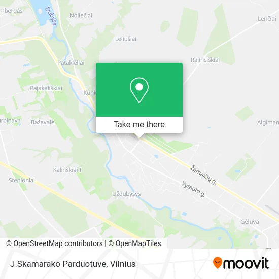 Карта J.Skamarako Parduotuve