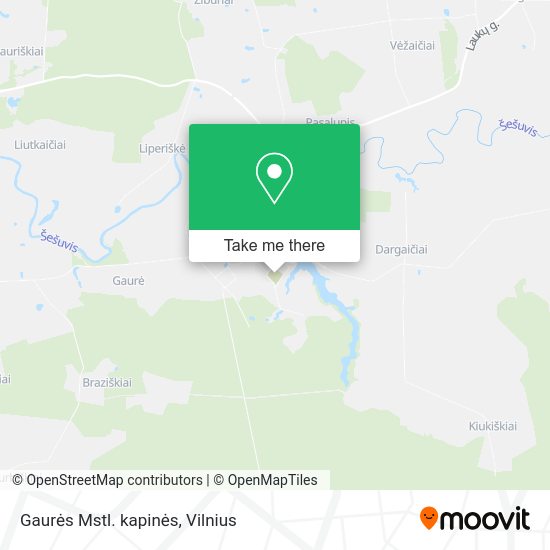 Карта Gaurės Mstl. kapinės