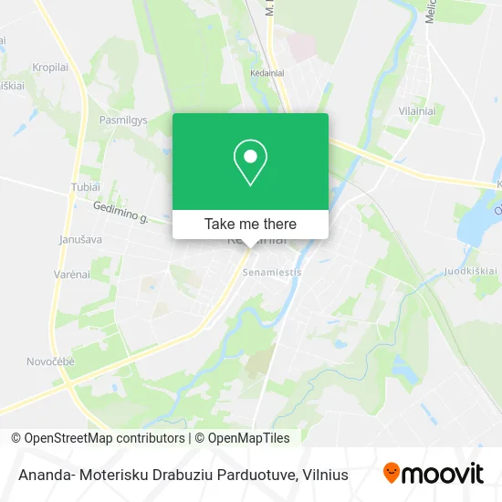 Карта Ananda- Moterisku Drabuziu Parduotuve