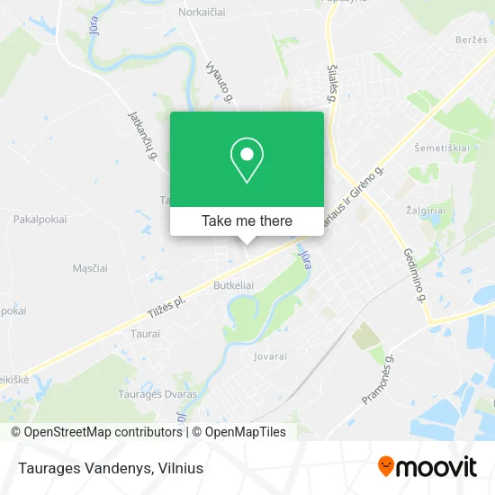 Карта Taurages Vandenys