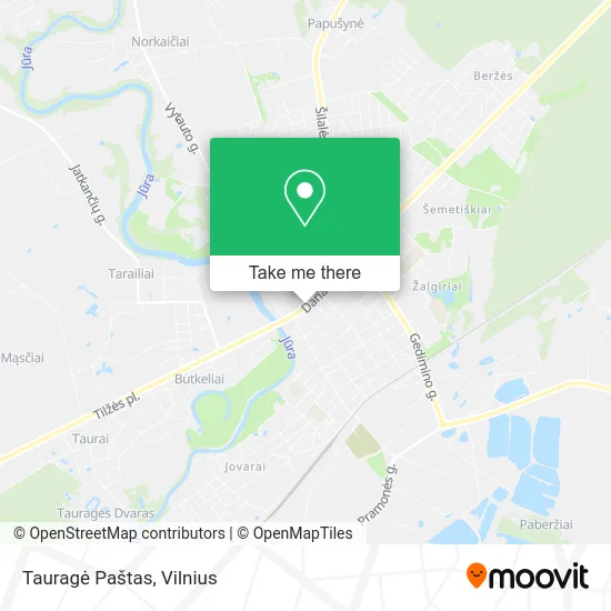 Карта Tauragė Paštas