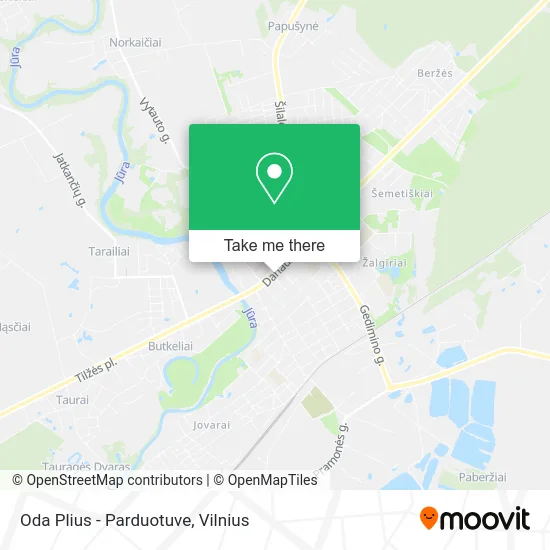 Карта Oda Plius - Parduotuve