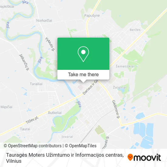 Карта Tauragės Moters Užimtumo ir Informacijos centras