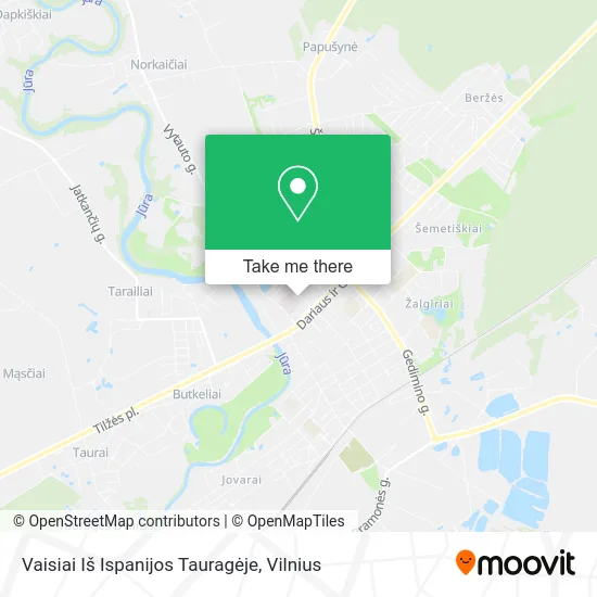 Карта Vaisiai Iš Ispanijos Tauragėje