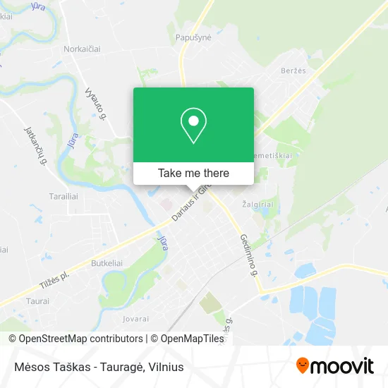 Карта Mėsos Taškas - Tauragė