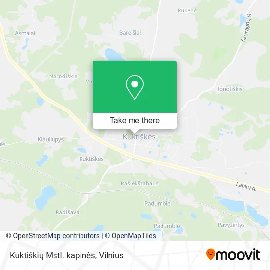 Карта Kuktiškių Mstl. kapinės