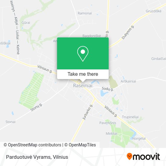 Карта Parduotuvė Vyrams