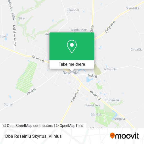 Карта Dba Raseiniu Skyrius