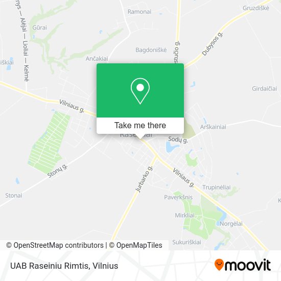 Карта UAB Raseiniu Rimtis