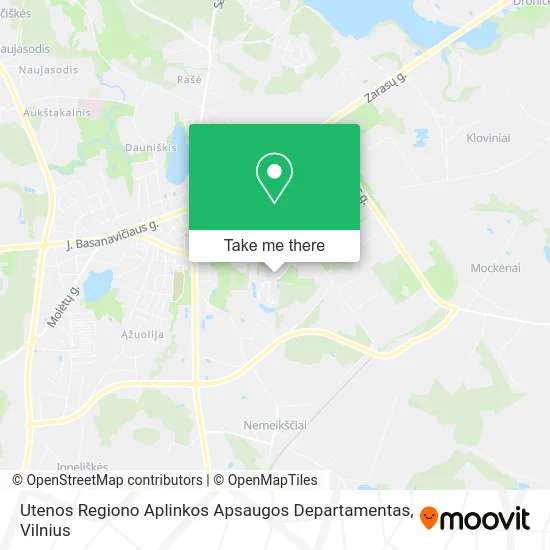 Карта Utenos Regiono Aplinkos Apsaugos Departamentas