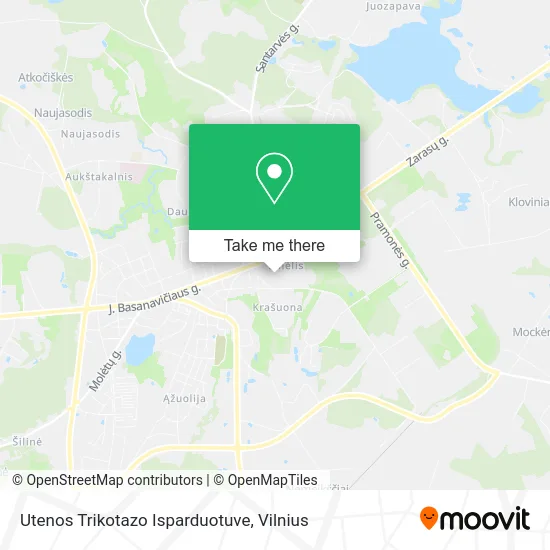 Карта Utenos Trikotazo Isparduotuve