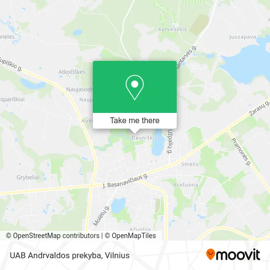 Карта UAB Andrvaldos prekyba