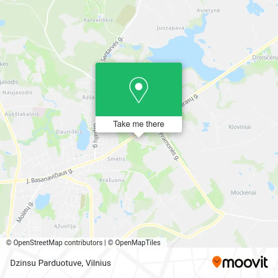 Карта Dzinsu Parduotuve