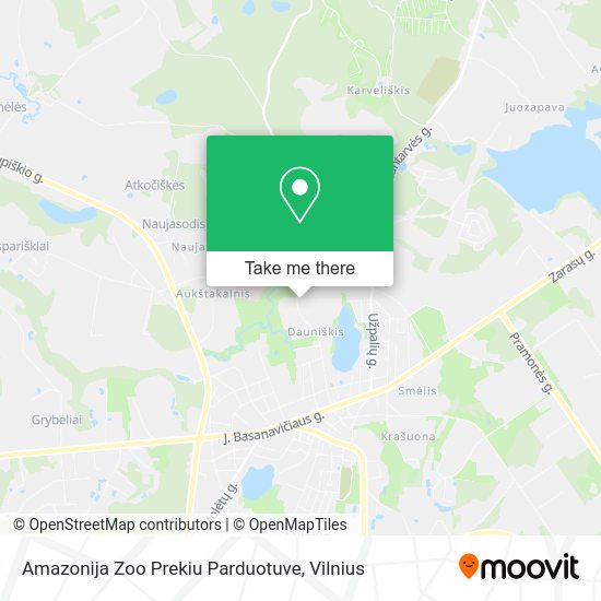 Карта Amazonija Zoo Prekiu Parduotuve