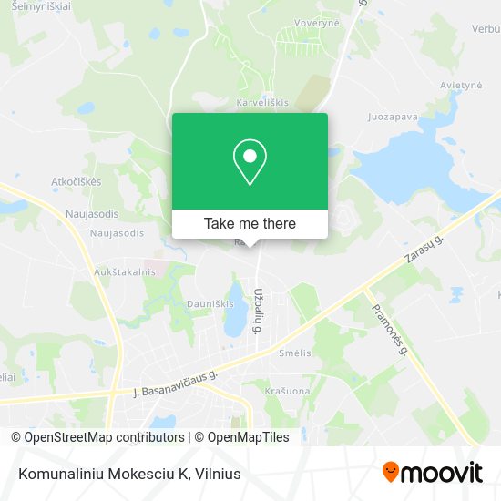 Карта Komunaliniu Mokesciu K