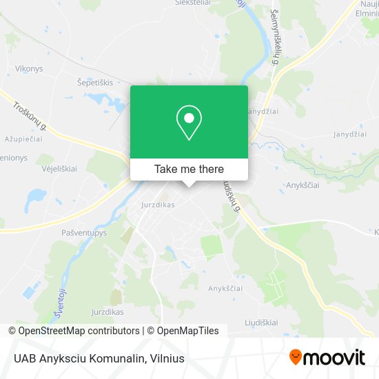 Карта UAB Anyksciu Komunalin