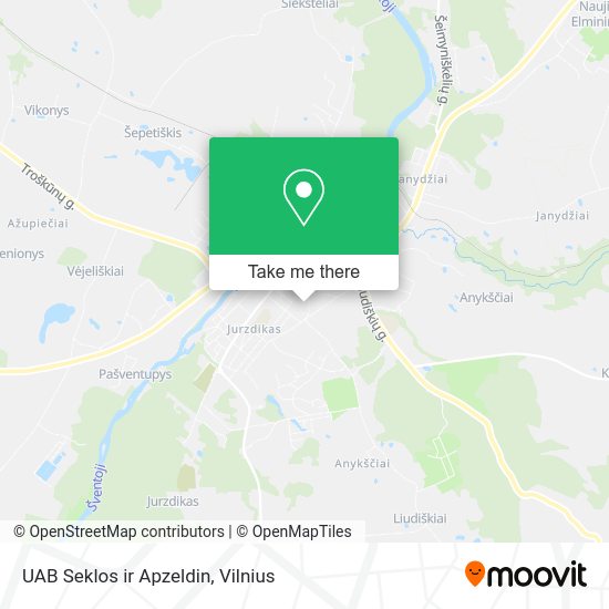 Карта UAB Seklos ir Apzeldin