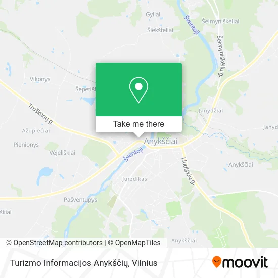Карта Turizmo Informacijos Anykščių
