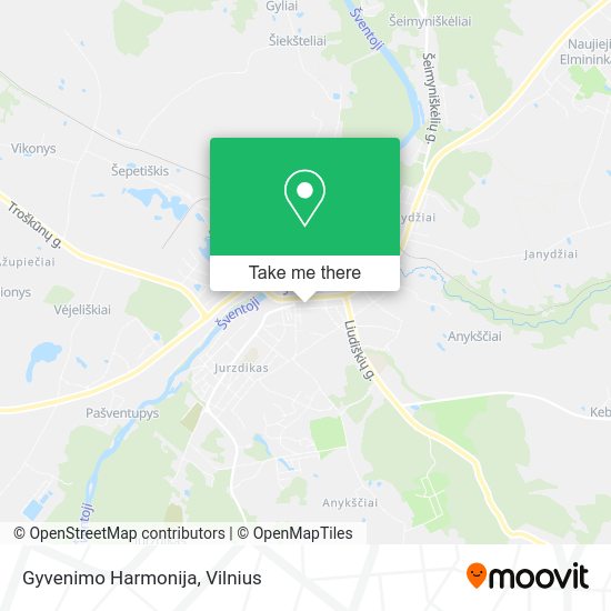 Карта Gyvenimo Harmonija