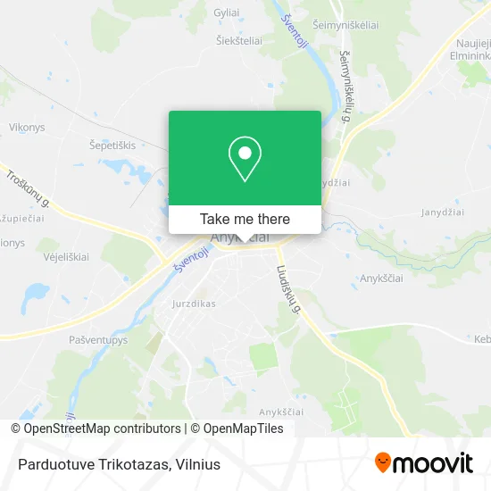 Карта Parduotuve Trikotazas
