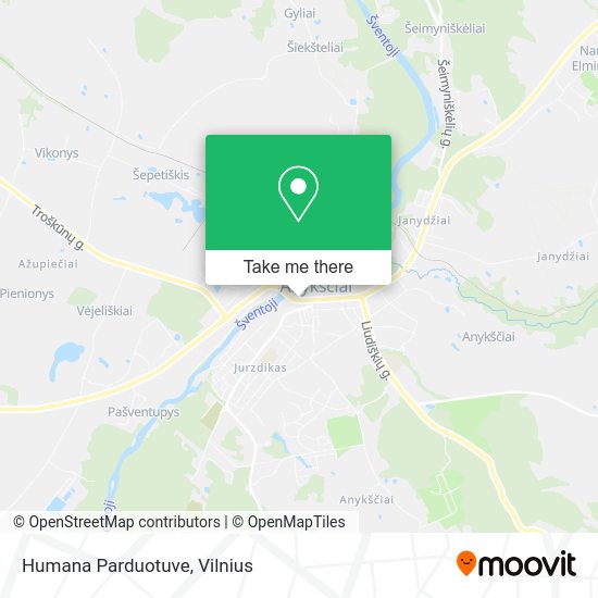 Карта Humana Parduotuve