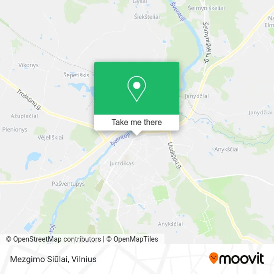 Карта Mezgimo Siūlai