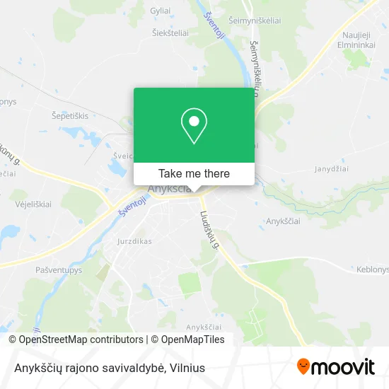 Anykščių rajono savivaldybė map