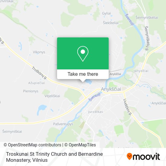 Карта Troskunai St Trinity Church and Bernardine Monastery