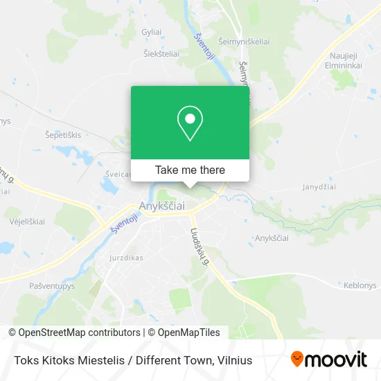 Карта Toks Kitoks Miestelis / Different Town