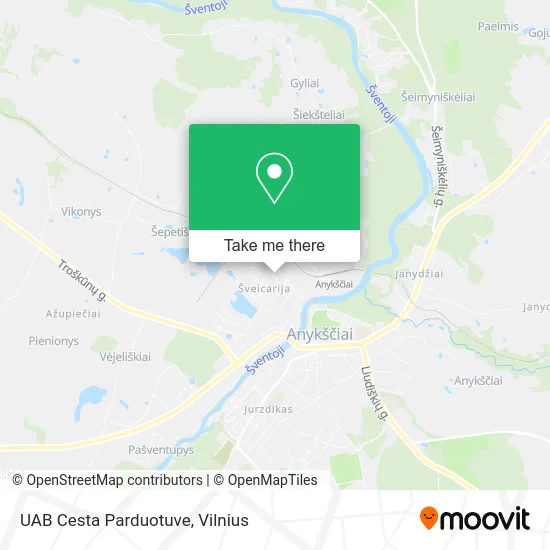 Карта UAB Cesta Parduotuve