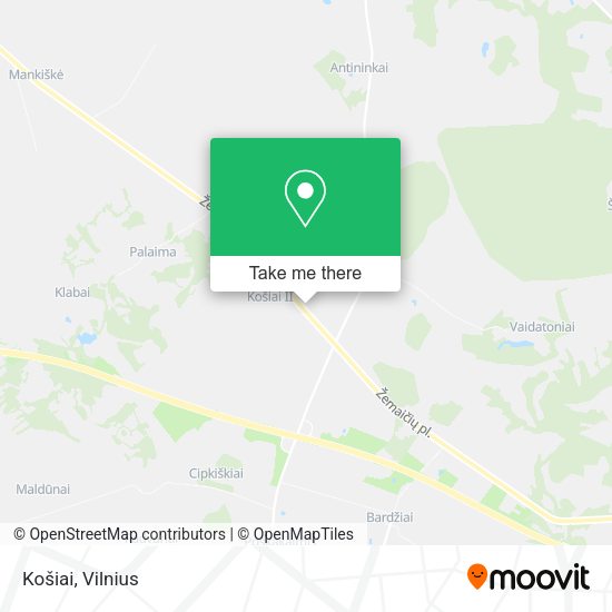 Карта Košiai