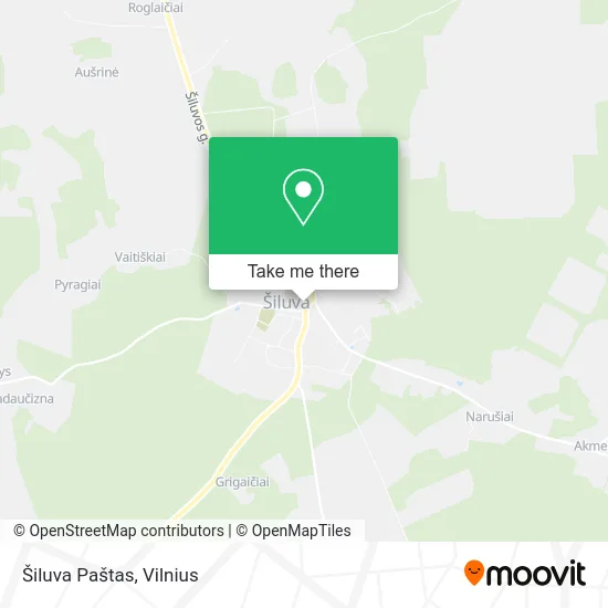 Šiluva Paštas map