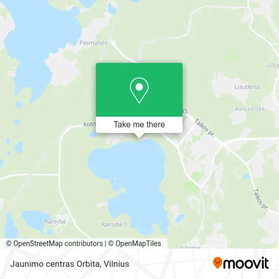 Карта Jaunimo centras Orbita