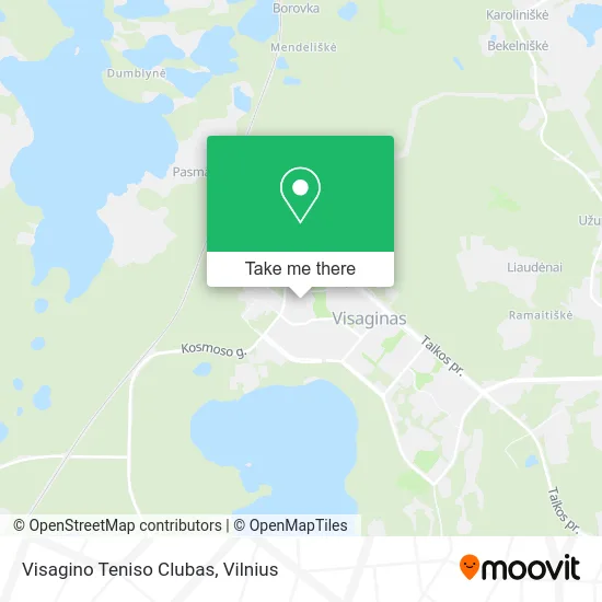 Карта Visagino Teniso Clubas