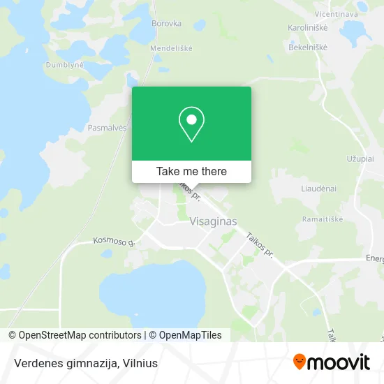 Карта Verdenes gimnazija