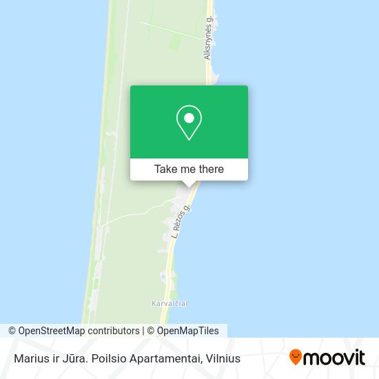 Карта Marius ir Jūra. Poilsio Apartamentai