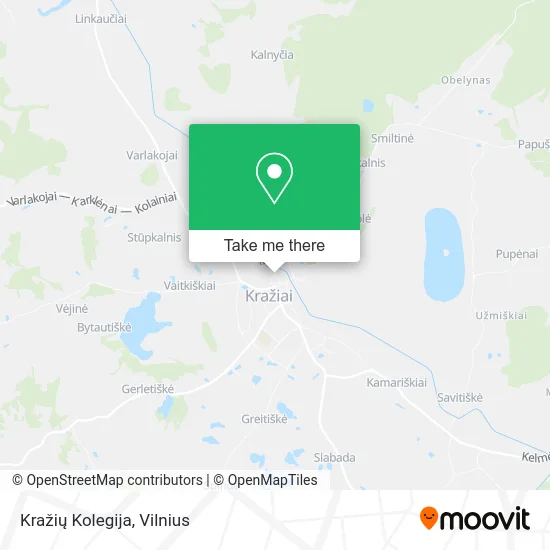 Карта Kražių Kolegija