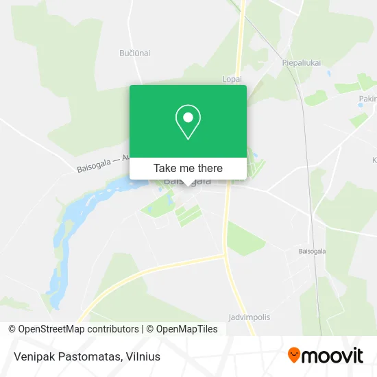 Карта Venipak Pastomatas